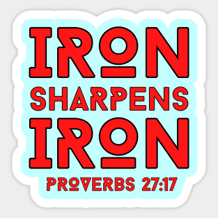 Iron Sharpens Iron | Christian Typography Sticker